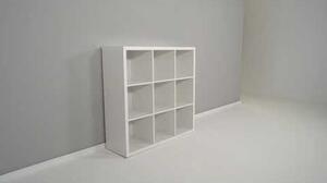 Biblioteca NEPO PLUS, alb, PAL, 114x39x111 cm