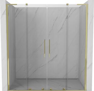 Mexen Velar L Duo, usa de dus culisanta pentru deschidere 170 cm, sticla transparenta 8 mm, auriu lucios, 871-170-003-02-50