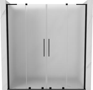 Mexen Velar L Duo, usa de dus culisanta pentru deschidere 180 cm, sticla mat 8 mm, negru mat, 871-180-003-32-70