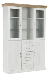 Vitrina ROYAL W2D, pin nordic/stejar salbatic, PAL melaminat/plinte de