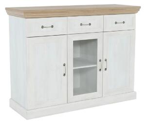 Comoda ROYAL K1S, pin nordic/stejar salbatic, PAL melaminat, 127x46x98