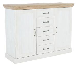 Comoda ROYAL K2D, PAL, pin nordic/stejar sălbatic, 127x46X98 cm