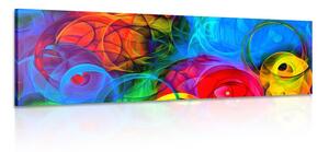 Tablou abstract plin de culori
