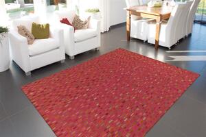 Covor abstract Wild 8022, Rosu, Inaltime fir 8 mm