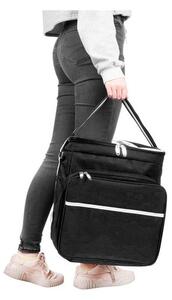 Geanta termina pentru picnic, impermeabila, 1 buzunar, PVC/poliester, 35x23x35 cm, negru