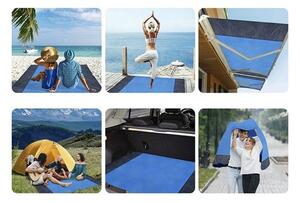 Patura picnic, impermeabila, husa transport inclusa, 6 catarame prindere, 208x208 cm, poliester