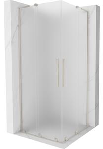 Mexen Velar L Duo, cabină de duș cu ușă glisantă 80 x 80 cm, sticlă mată 8 mm, oțel periat, 871-080-080-02-33-97