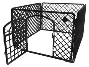Tarc animale de companie, universal, usa intrare, ABS, 90x90x60 cm, negru