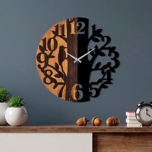 Ceas de perete decorativ din lemn Wooden Nuc 3x56 cm