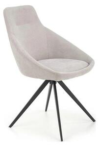 Scaun K431, gri deschis/negru, stofa clasica/metal, 55x54x84 cm