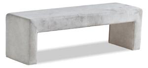 Bancheta MAGNESIA, bej, stofa catifelata, 120x36x36 cm
