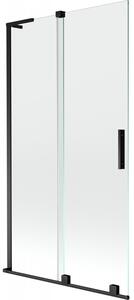 Mexen Velar L, paravan de baie glisant cu 2 aripi 100 x 150 cm, sticlă transparentă de 8 mm, negru mat, 896-100-003-01-70