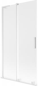 Mexen Velar L, paravan de baie glisant cu 2 aripi 100 x 150 cm, sticlă mată 8 mm, alb mat, 896-100-003-31-20