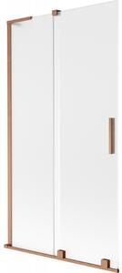 Mexen Velar L, paravan de baie glisant cu 2 aripi 100 x 150 cm, sticlă mată 8 mm, cupru mat, 896-100-003-31-65