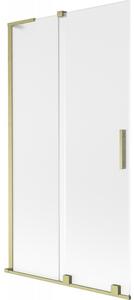 Mexen Velar L, paravan de baie glisant cu 2 aripi 100 x 150 cm, sticlă mată 8 mm, auriu mat, 896-100-003-31-55