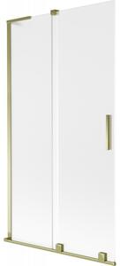 Mexen Velar L, paravan de baie glisant cu 2 aripi 100 x 150 cm, sticlă mată 8 mm, auriu strălucitor, 896-100-003-31-50