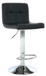Scaun de bar KANDY NEW, negru/crom, piele ecologica/otel, 40x41x87/107