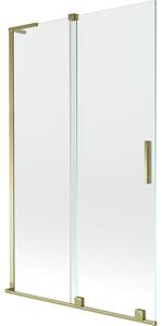 Mexen Velar L, paravan de baie glisant cu 2 aripi 110 x 150 cm, sticlă transparentă de 8 mm, profil auriu lucios, 896-110-003-01-50