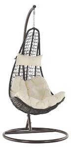 Balansoar gradina KALEA 2 NEW, maro/crem, metal/stofa clasica, 105x105