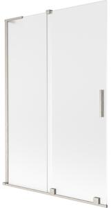Mexen Velar L, paravan de baie glisant cu 2 aripi 120 x 150 cm, sticlă mată 8 mm, oțel periat, 896-120-003-31-97
