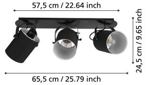 Eglo 33647 - Plafonieră cu spoturi VILLABATE, 3 x E27 / 10W / 230V