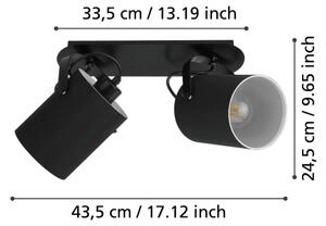 Eglo 33646 - Aplica spot VILLABATE 2xE27/10W/230V