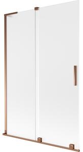 Mexen Velar L, paravan de baie glisant cu 2 aripi 120 x 150 cm, sticlă mată 8 mm, aur roz, 896-120-003-31-60
