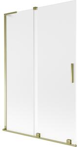 Mexen Velar L, paravan de baie glisant cu 2 aripi 120 x 150 cm, sticlă mată 8 mm, auriu strălucitor, 896-120-003-31-50