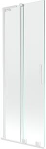 Mexen Velar L, paravan de baie glisant cu 2 aripi 70 x 150 cm, sticlă transparentă de 8 mm, profil alb, 896-070-003-01-20
