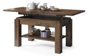 Mazzoni ASTORIA Nuc Elegant - MĂSUȚĂ EXTENSIBILĂ MĂSUȚĂ DE CAFEA CU RAFT