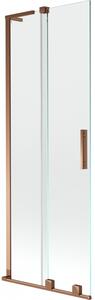 Mexen Velar L, paravan de baie glisant cu 2 aripi 70 x 150 cm, sticlă transparentă de 8 mm, aur roz, 896-070-003-01-60