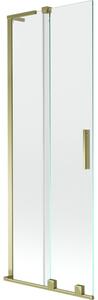 Mexen Velar L, paravan de baie glisant cu 2 aripi 70 x 150 cm, sticlă transparentă de 8 mm, profil auriu lucios, 896-070-003-01-50