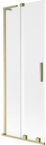 Mexen Velar L, paravan de baie glisant cu 2 aripi 70 x 150 cm, sticlă mată 8 mm, auriu mat, 896-070-003-31-55