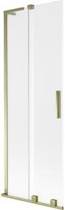 Mexen Velar L, paravan de baie glisant cu 2 aripi 70 x 150 cm, sticlă mată 8 mm, auriu strălucitor, 896-070-003-31-50
