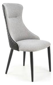 Scaun K434, gri/negru, stofa catifelata/piele ecologica, 53x54x97 cm