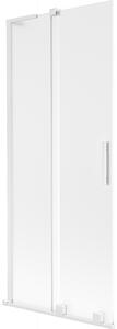 Mexen Velar L, paravan de baie glisant cu 2 aripi 80 x 150 cm, sticlă mată 8 mm, alb mat, 896-080-003-31-20