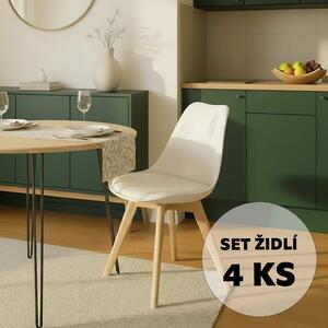 Set 4 scaune de dining AVENBERG SKANDI - Alb