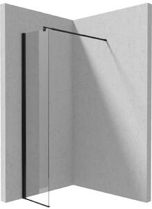 Paravan dus profil negru walk-in sticla securizata 30x200 cm, Deante Kerria Plus Negru mat, 300x2000 mm