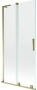 Mexen Velar L, paravan de baie glisant cu 2 aripi 90 x 150 cm, sticlă transparentă de 8 mm, profil auriu lucios, 896-090-003-01-50