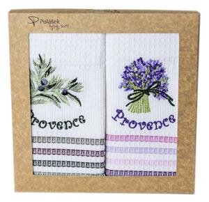 Prosoape de bucătărie waffle brodate cu motiv – Set de 2 bucăți - Provence nr. 4