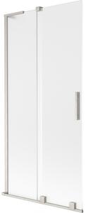 Mexen Velar L, paravan de baie glisant cu 2 aripi 95 x 150 cm, sticlă mată 8 mm, oțel periat, 896-095-003-31-97