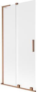 Mexen Velar L, paravan de baie glisant cu 2 aripi 90 x 150 cm, sticlă mată 8 mm, cupru mat, 896-090-003-31-65
