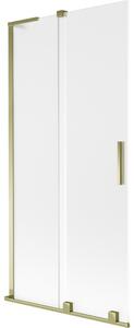 Mexen Velar L, paravan de baie glisant cu 2 aripi 90 x 150 cm, sticlă mată 8 mm, auriu strălucitor, 896-090-003-31-50