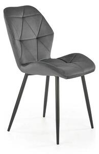 Scaun bucatarie material textil/metal K453, gri, 48x53x86 cm
