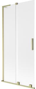 Mexen Velar L, paravan de baie glisant cu 2 aripi 95 x 150 cm, sticlă mată 8 mm, auriu mat, 896-095-003-31-55