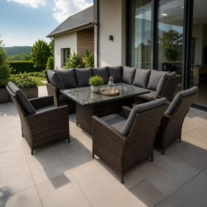 Set mobilier de grădină din ratan Avenberg CORSICA GRANDE gri