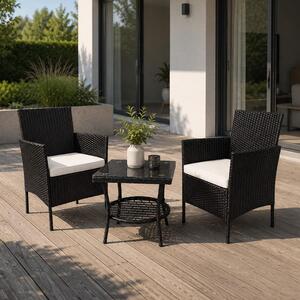 Set mobilier de grădină 3 piese Avenberg STELLA Negru