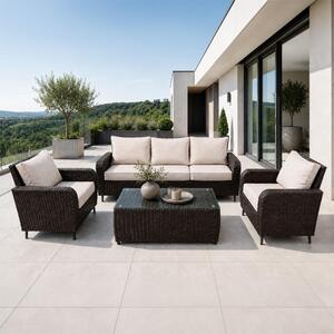 Set mobilier de grădină din ratan Avenberg BONITA maro