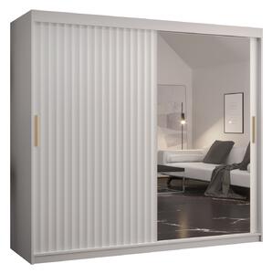 Dulap de haine cu oglindă 200 cm Riana Wa 2 200 (alb). 1063497