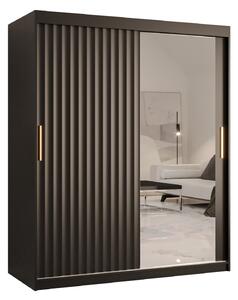 Dulap de haine cu oglindă 150 cm Riana Wa 2 150 (negru). 1063491